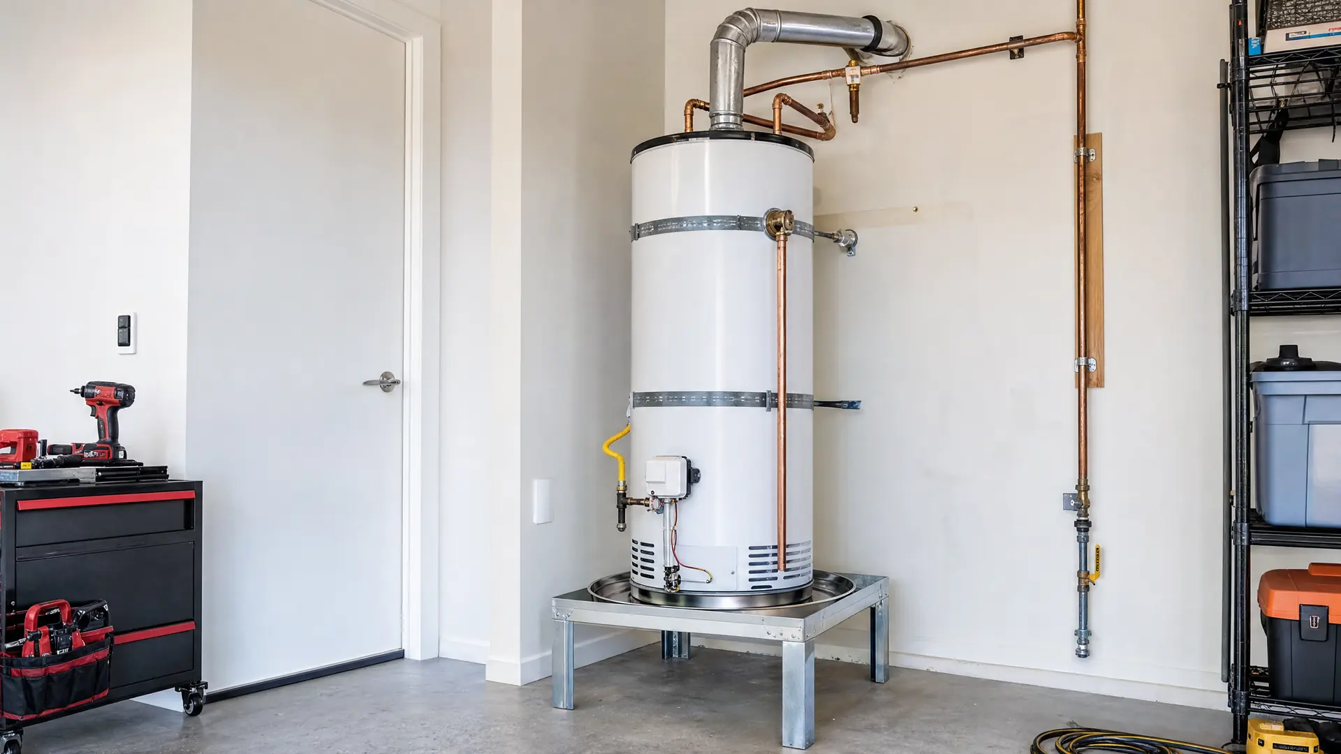 Clean water heater installation photo