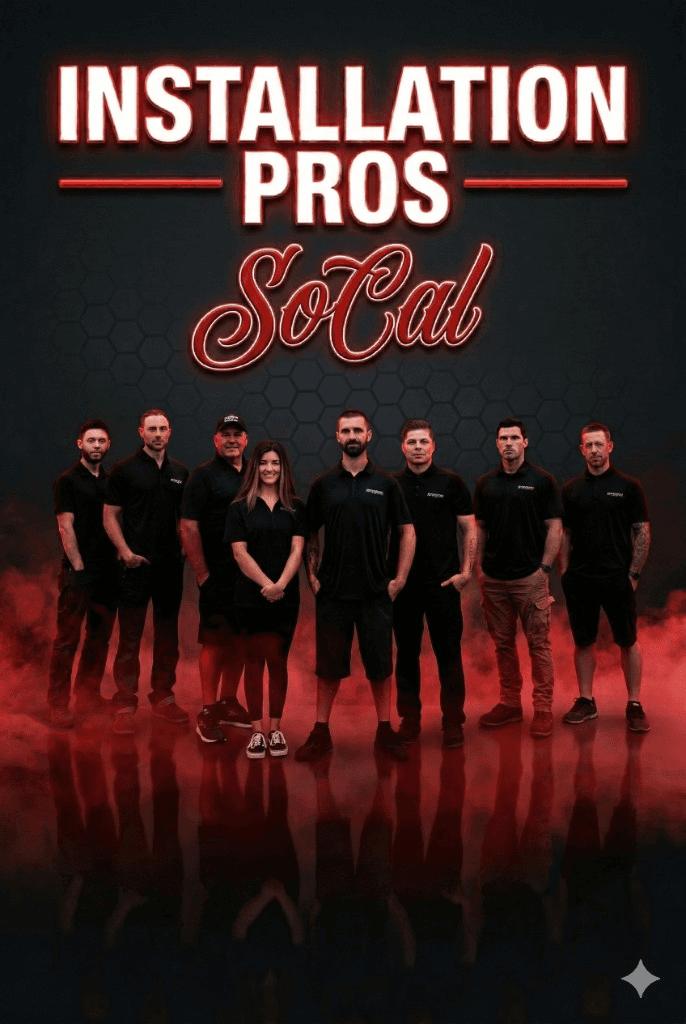 Installation Pros team in black uniforms