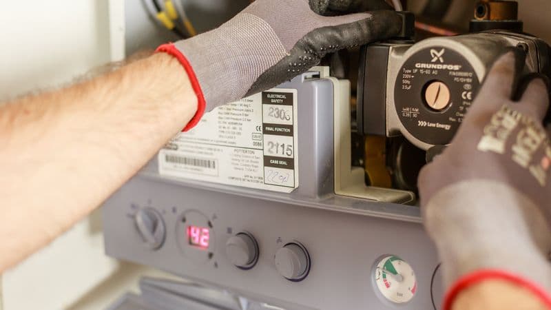 Existing utility connection for appliance installation