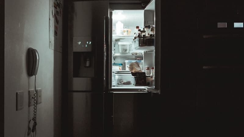 Stainless steel refrigerator installed in a modern kitchen