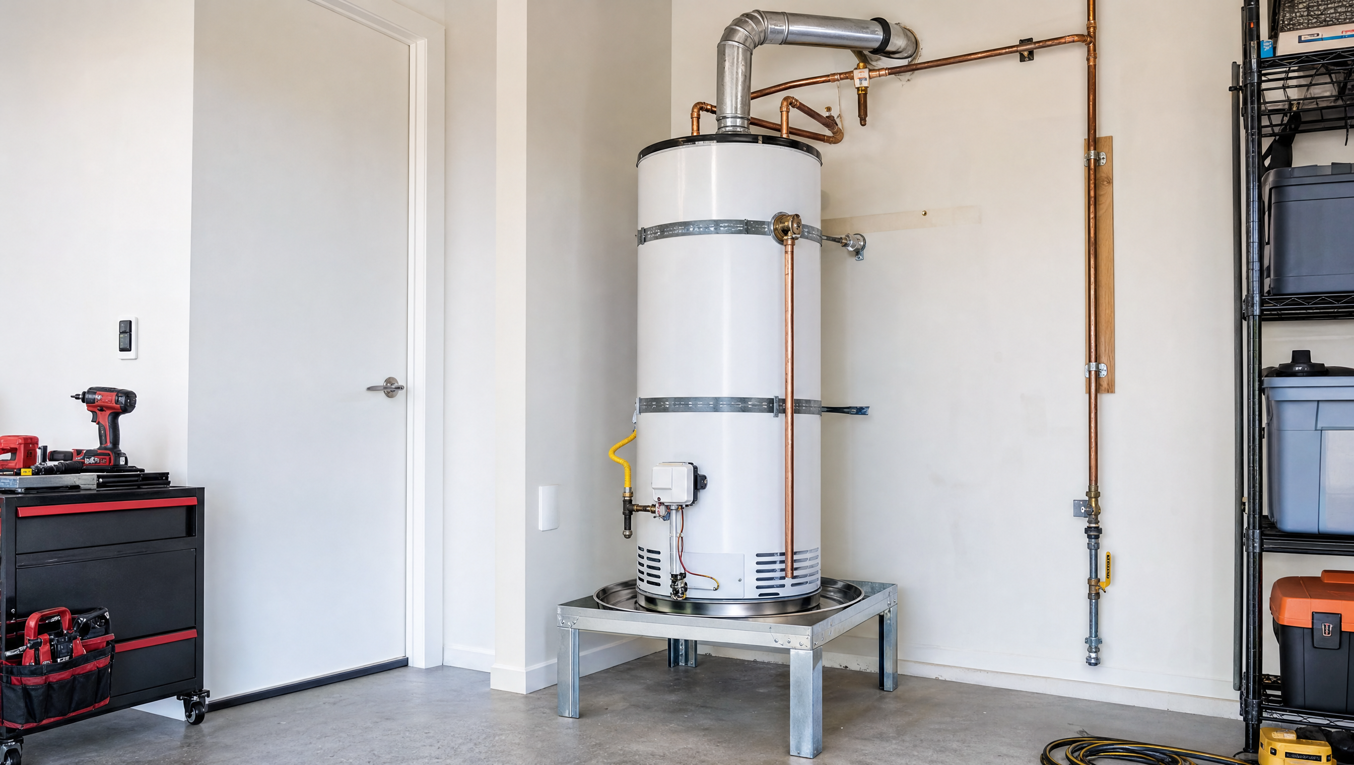 Clean water heater installation photo
